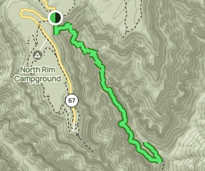North Kaibab Trail to Roaring Springs - V1 Trail Us Arizona North Kaibab Trail To Roaring Springs At Map 13312824 1665209539 300w250h En US I 1 Style 3 
