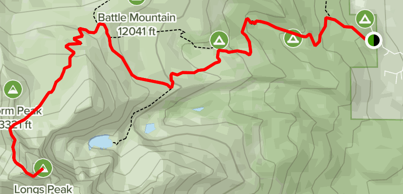 The Keyhole And Longs Peak Via Longs Peak Trail Map Guide Colorado Alltrails