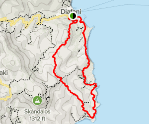 Diafani - Makria Pounta Cape - Papa Mina Beach Loop | Map, Guide ...