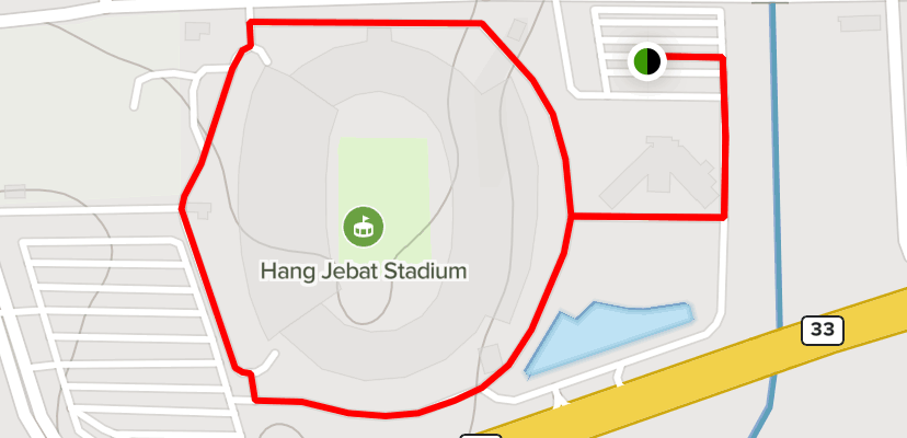 Hang Jebat Stadium Loop Mapa Guia Malacca Malaysia Alltrails