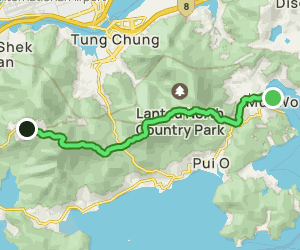 Sunset Peak and Lantau Peak via Mui Wo map