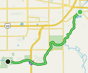 Kishwaukee River Canoe Route Map Snapshot