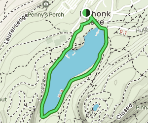 Mohonk Lake via Undercliff and Lakeshore Path  Map, Guide - New York 