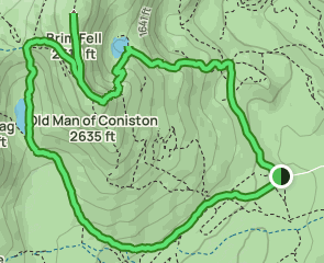 Old Man of Coniston and Brim Fell Circular, Cumbria, England - 1,041 ...