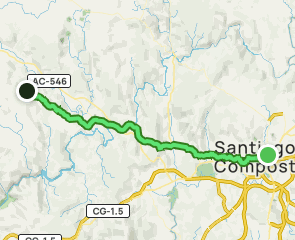 track Camino Francés: Santiago de Compostela - Portocamiño