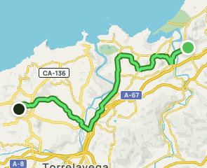track Camino del Norte: Boo de Piélagos a Santillana del Mar
