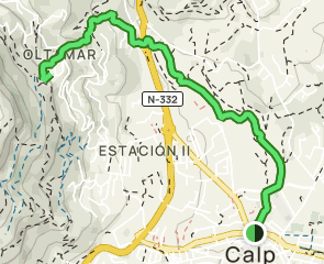 track Calp - Serra d'Oltà