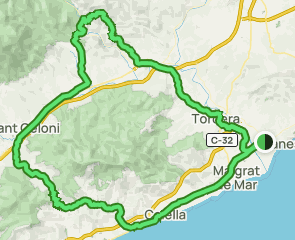 track Blanes - Pineda de Mar - Sant Celoni - Breda - Tordera