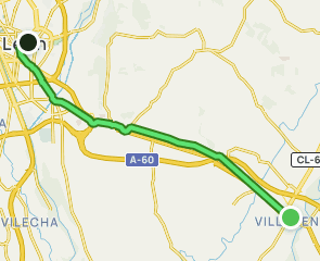 track Camino Francés: Puente Villarente - León