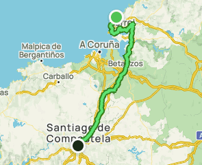 track Camino Inglés: Cuevas a Santiago de Compostela