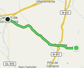 track Camino Francés: Boadilla del Camino - Carrión de los Condes