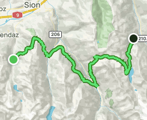 Planchouet - Evolène - Moiry dam - Grimentz, Valais, Switzerland - Map