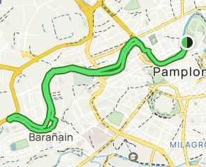 track Aranzadi - Barañáin vía Río Arga