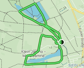 Loop to Eulo ponds and Jamno ponds, Brandenburg, Germany Map, Guide