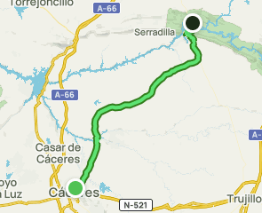 track Cáceres - Monfrague