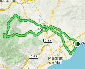 track Blanes - Tordera - Can Camps - Fogars de la Selva