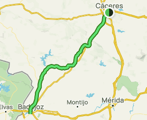 track Camino Natural del Corredor :  Cáceres - Badajoz