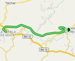 track Campos del Río - La Puebla de Mula vía Via Verde Noroeste
