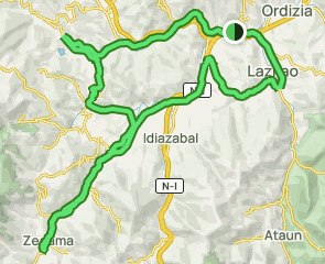 track Beasáin - Ormáiztegui - Mutiloa - Segura - Cegama - Lazcano