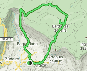 track Camping Artaza Urederra - Pico Bardoitza