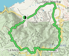 track Barranco del Aderno - El Palmar - Buenavista del Norte
