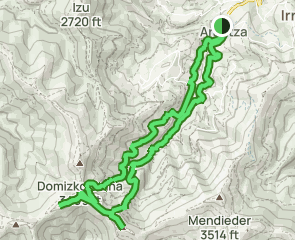 track Aranaz - Pico Ezkaitza - Pico Arainburu