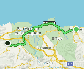 track Camino del Norte: Comillas a Serdio
