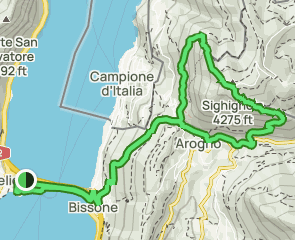 Melide - Bissone - Monte Sighignola - Arogno, Ticino, Switzerland - Map ...