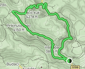 Dabarska Kosa - Bačić Kuk - Prikinuto Brdo, Lika-Senj, Croatia - Map ...