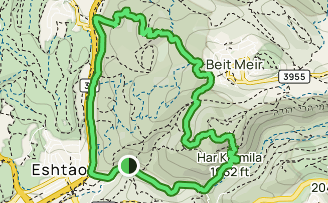 Eshtaol Forest, Nahal Kislaon and Mount Carmila Circuit, Jerusalem, Israel  - Map, Guide