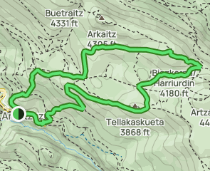track Arantzazu - Unaimendi - Biozkorna - Tellakaskoeta
