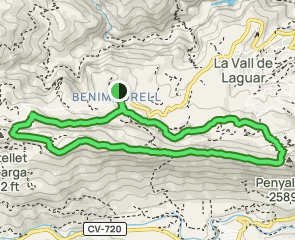 track Benimaurell - Font del Penyó - Cova dels Cuartos