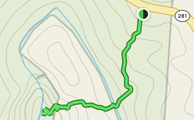 Paradise Falls, Hiking route in North Carolina