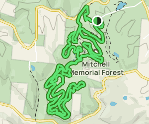 mitchell memorial forest mountain bike trail