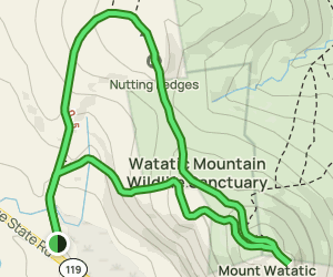 Mount Watatic and Nutting Hill via Wapack Trail  Map, Guide 