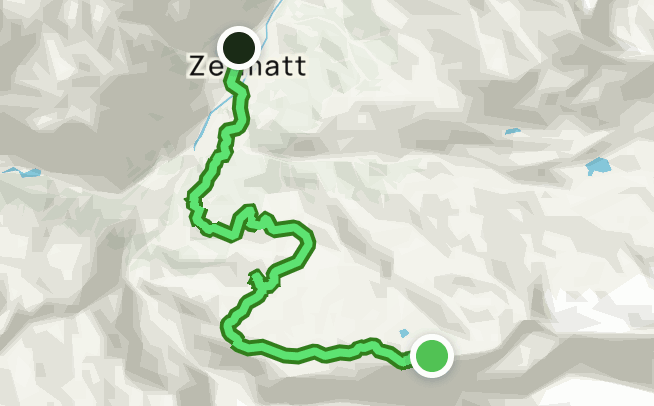 Mappa della ferrovia del Gornergrat