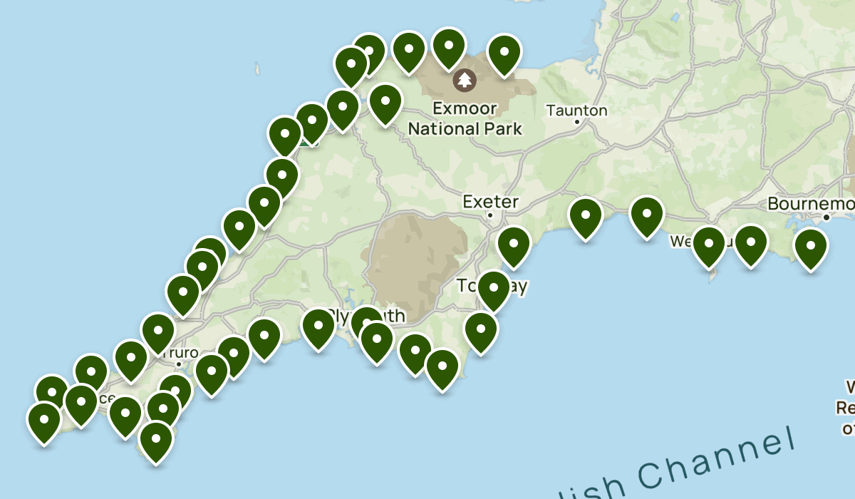 Swcp Map South West Coast Path | List | AllTrails